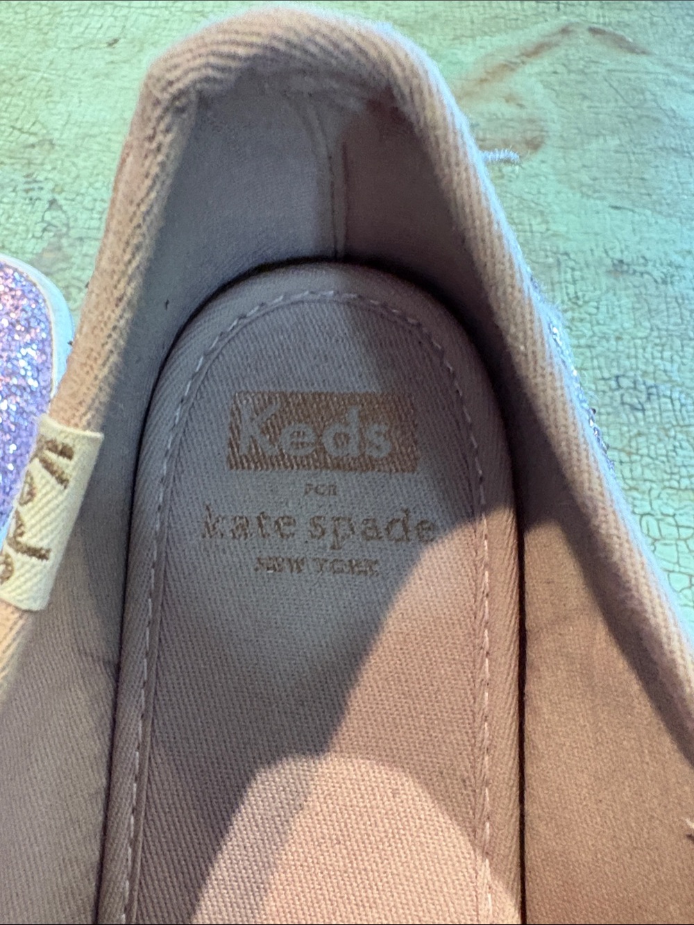 Keds x kate spade New York Purple Glitter Sneakers Size 9 - Picture 8 of 8